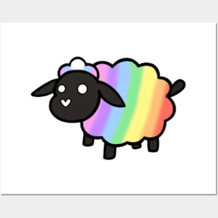 Rainbow Sheeps (Is a Proud Sheep) Posters and Art